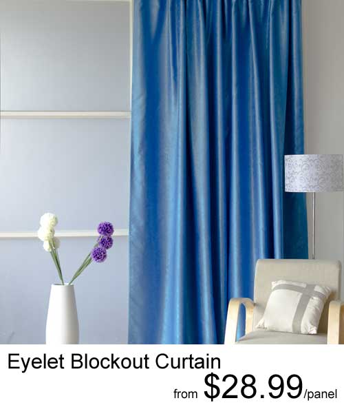 OSLO Ring Top Textured EYELET Blockout Curtains 140x221 Curtain Panel ...